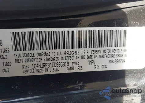 2014 Jeep Patriot Latitude z USA, uszkodzony, nr VIN 1C4NJRFB1ED605919